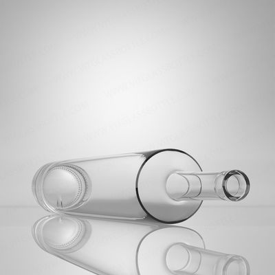 Garrafa de vidro de logotipo personalizado para rum Vodka Whiskey Tequila Gin 750ml Super Flint Glass