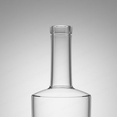 Garrafa de vidro de logotipo personalizado para rum Vodka Whiskey Tequila Gin 750ml Super Flint Glass
