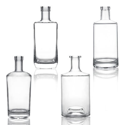 Super vidro de pedra logotipo personalizado 750ml 700ml estilo popular rum vodka uísque tequila gin garrafa de vidro com cortiça