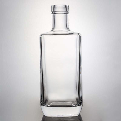 Super vidro de pedra logotipo personalizado 750ml 700ml estilo popular rum vodka uísque tequila gin garrafa de vidro com cortiça