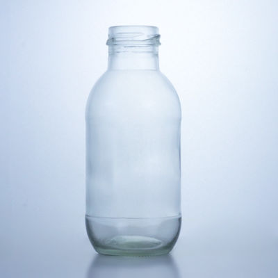 Solução de armazenamento de líquido Solução de armazenamento de 300 ml de garrafa de vidro redonda de leite com tampa