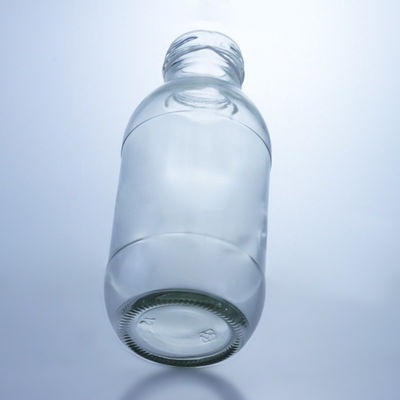 Solução de armazenamento de líquido Solução de armazenamento de 300 ml de garrafa de vidro redonda de leite com tampa