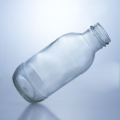 Solução de armazenamento de líquido Solução de armazenamento de 300 ml de garrafa de vidro redonda de leite com tampa