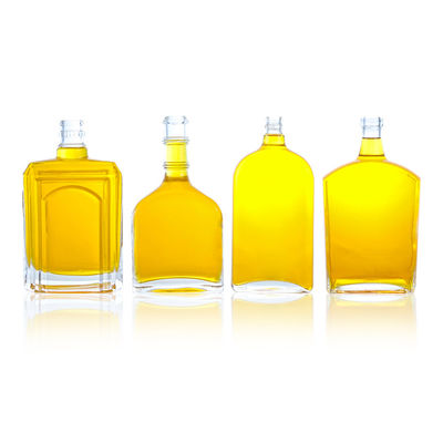 Vodka Whisky Rum Gin Garrafa de vidro de licor com superfície decal e alta taxa de recompra