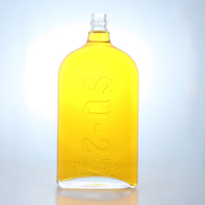 Vodka Whisky Rum Gin Garrafa de vidro de licor com superfície decal e alta taxa de recompra