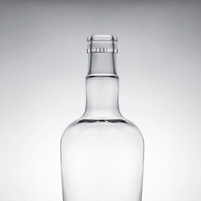 Tipo de vedação exclusivo Cortiça 750ml garrafa de vidro de pedra alta para gin rum champanhe brandy uísque