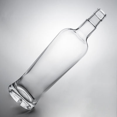Tipo de vedação exclusivo Cortiça 750ml garrafa de vidro de pedra alta para gin rum champanhe brandy uísque