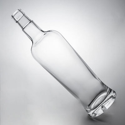Tipo de vedação exclusivo Cortiça 750ml garrafa de vidro de pedra alta para gin rum champanhe brandy uísque