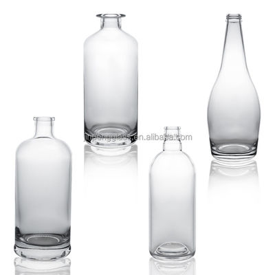 Garrafa de bebida de vidro para champanhe, brandy e uísque de 750 ml de material de Super Flint