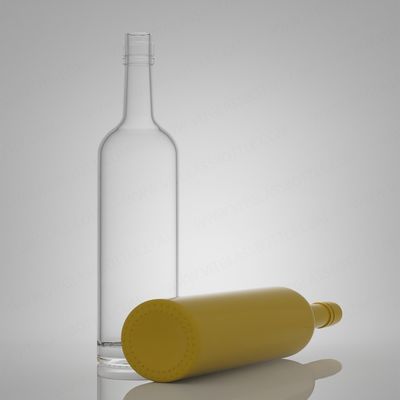Super Flint Rum Vodka Whisky Tequila Gin Garrafa de vidro com tampa de corda 750 ml 620g Liquor Industrial