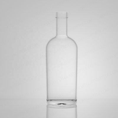 Garrafa de vidro de qualidade alimentar para rum Vodka Whisky Tequila Gin 750 ml 720 g de cortiça incluída