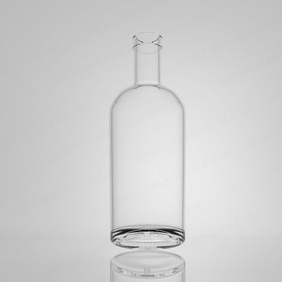 Garrafa de vidro de qualidade alimentar para rum Vodka Whisky Tequila Gin 750 ml 720 g de cortiça incluída