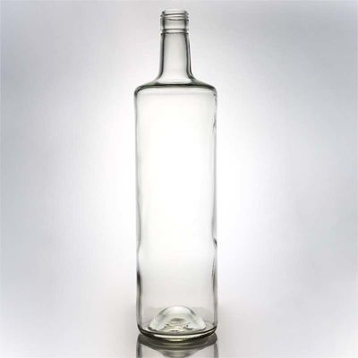 Venda direta garrafa de vidro com tampa para rum vodka uísque tequila gin limpo ou personalizado