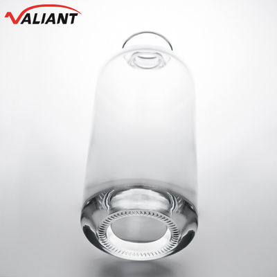 Garrafa de vidro para gin rum champanhe brandy uísque pescoço curto limpo ou personalizado