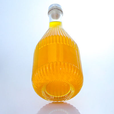 Vidro de forma redonda 500 ml Rum Vodka Whiskey Tequila Gin Botelho com tampa de cortiça
