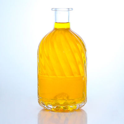 Área de etiqueta de decal 500 ml Botão de vidro Super Flint redondo para rum Vodka Whisky Tequila Gin