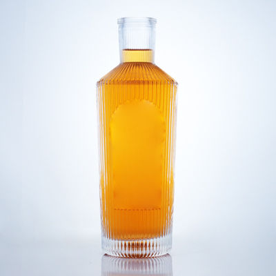 700 ml de garrafa de vidro de pedra de design exclusivo para gin rum champanhe brandy uísque licor