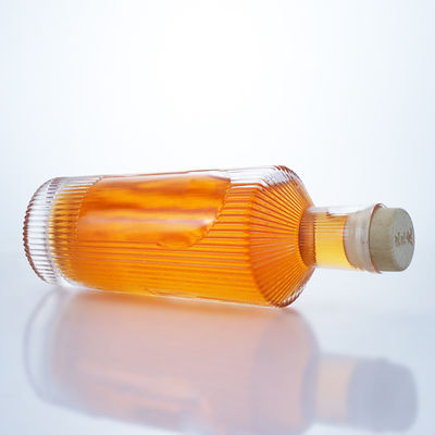 700 ml de garrafa de vidro de pedra de design exclusivo para gin rum champanhe brandy uísque licor