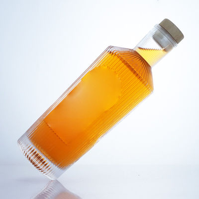 700 ml de garrafa de vidro de pedra de design exclusivo para gin rum champanhe brandy uísque licor