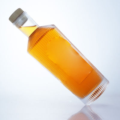 700 ml de garrafa de vidro de pedra de design exclusivo para gin rum champanhe brandy uísque licor