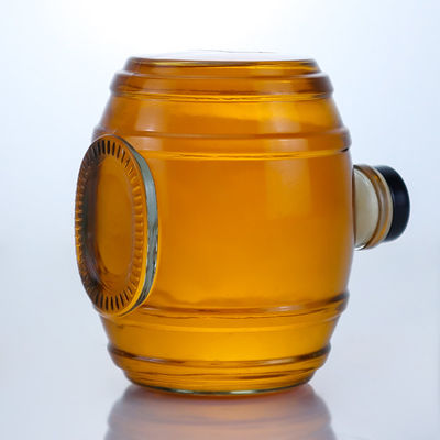 Manuseio de superfície de decalco Garrafa de vidro de pedra clara para gin rum champanhe brandy whisky licor 750ml