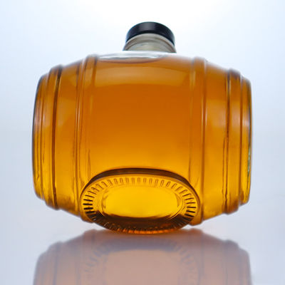 Manuseio de superfície de decalco Garrafa de vidro de pedra clara para gin rum champanhe brandy whisky licor 750ml