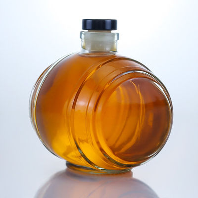 Manuseio de superfície de decalco Garrafa de vidro de pedra clara para gin rum champanhe brandy whisky licor 750ml