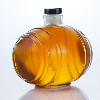 Manuseio de superfície de decalco Garrafa de vidro de pedra clara para gin rum champanhe brandy whisky licor 750ml