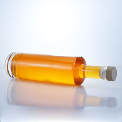 700 ml de garrafa de vidro cilíndrica para brandy whisky gin rum champanhe
