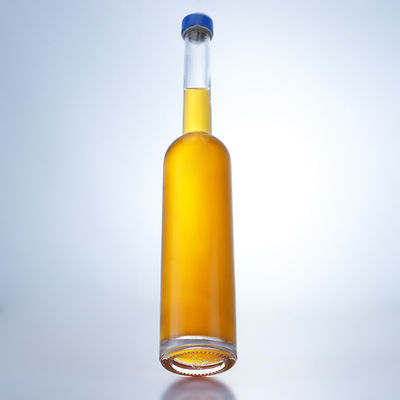 Colar de vidro de pedra transparente 500 ml garrafa de pescoço comprido para gin rum champanhe brandy uísque
