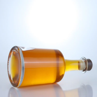 Garrafa de vidro em forma de sino para gin rum champanhe brandy uísque clara ou cor personalizada