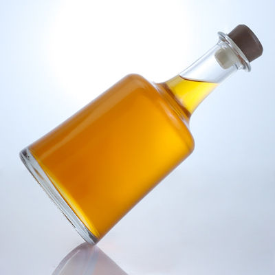 Garrafa de vidro em forma de sino para gin rum champanhe brandy uísque clara ou cor personalizada