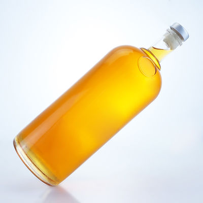 Tequila Vodka Rum Whisky Liquor Garrafa de vidro com cortiça 1000 ml em forma de cilindro de pedra