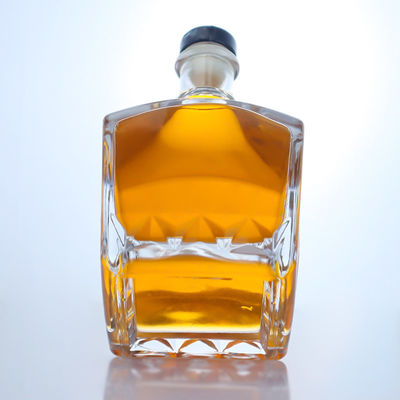 750 ml de garrafa de vidro para Gin Rum Champagne Brandy Whisky Liquor