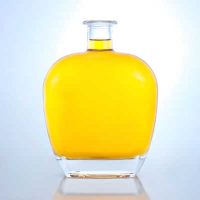 Garrafa de vidro redonda e clara para gin rum champanhe brandy whisky 700 ml