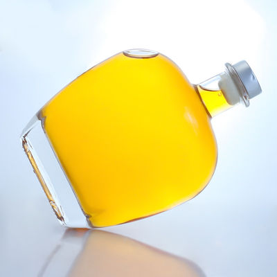Garrafa de vidro redonda e clara para gin rum champanhe brandy whisky 700 ml