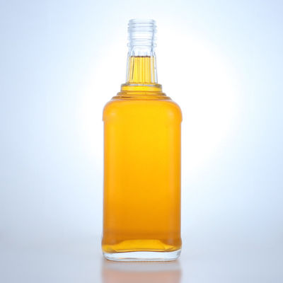 Colarinho de uísque Material vidro 750 ml garrafa de vidro de licor com forma única e cortiça