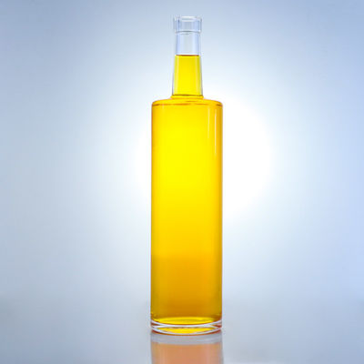 750 ml garrafa de vidro de pedra alta para champanhe gin rum brandy tequila uísque licor T-cortiça
