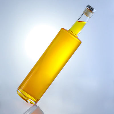 750 ml garrafa de vidro de pedra alta para champanhe gin rum brandy tequila uísque licor T-cortiça
