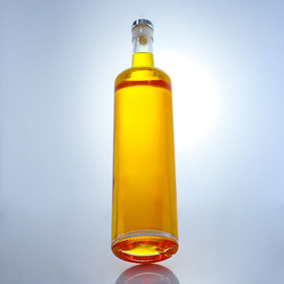 750 ml garrafa de vidro de pedra alta para champanhe gin rum brandy tequila uísque licor T-cortiça