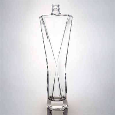 Brandy Champagne Gin Tequila Garrafa de vidro 700ml com tampa de cortiça e logotipo personalizado