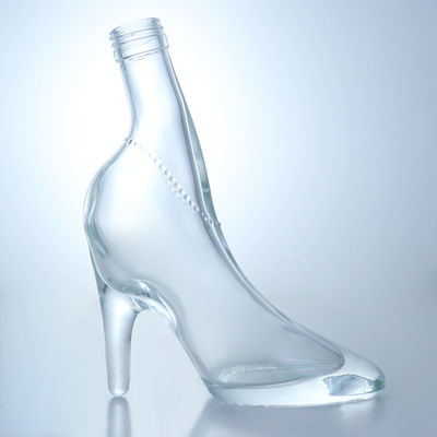 Desenho único Flint Glass 500ml 750ml Vodka Gin Whisky Brandy Garrafa vazia com cortiça