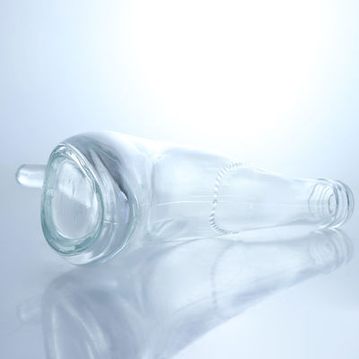 Desenho único Flint Glass 500ml 750ml Vodka Gin Whisky Brandy Garrafa vazia com cortiça