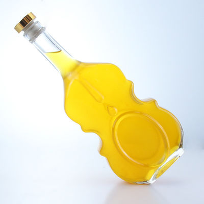 Garrafa de vidro de manuseio de superfície para vinho e bebidas 350 ml 500 ml 750 ml Capacidade