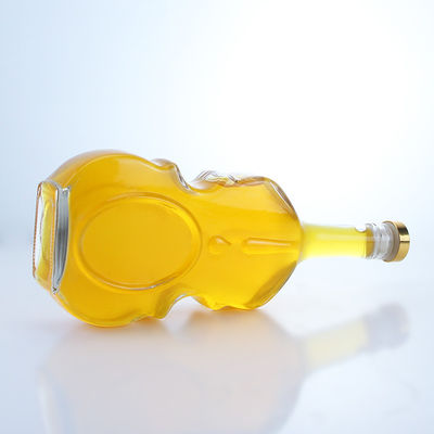 Garrafa de vidro de manuseio de superfície para vinho e bebidas 350 ml 500 ml 750 ml Capacidade