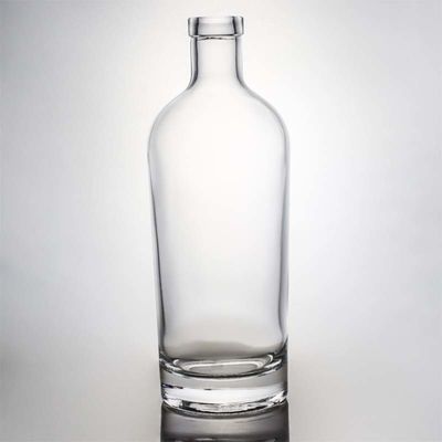 Garrafa de parafuso 750 ml 1000 ml de gin de sílex limpo, rum de champanhe, bebida alcoólica, garrafa de vidro com rolha de madeira