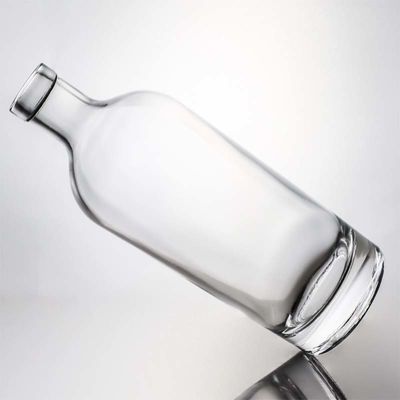 Garrafa de parafuso 750 ml 1000 ml de gin de sílex limpo, rum de champanhe, bebida alcoólica, garrafa de vidro com rolha de madeira