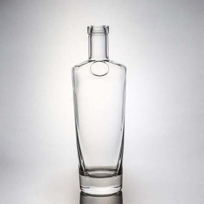 Tequila Bebidas Industriais Garrafa de vidro de pedra clara com cortiça de madeira 700ml 500ml 1000ml