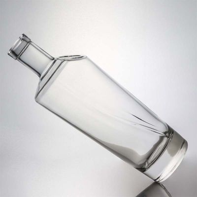 Tequila Bebidas Industriais Garrafa de vidro de pedra clara com cortiça de madeira 700ml 500ml 1000ml