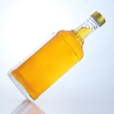 Material do colarinho Vidro claro 500ml 700ml 750ml Flint Glass Bottle para Vodka Gin Rum